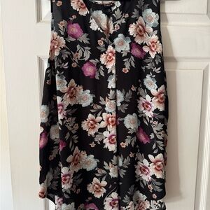 Torrid Black Floral Blouse